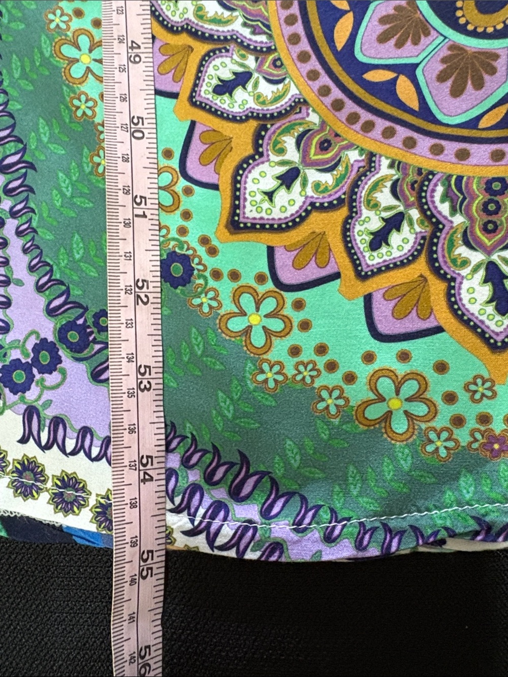 Bohemian Teal & Multi Maxi Dress with V-Neck - Picture 12 of 13
